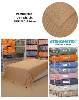ETEHOMETEX HAVUZLU PİKE ÇİFT KİŞİLİK 220X240CM BEJ 8696474231656